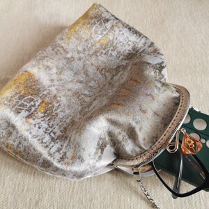Kisslock purse, crossbody Wedding bag, vintage style clutch, evening purse, evening bag, shoulder bag, women phone purse, crystal sling bag image 5