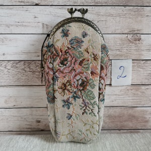 Brillenkoker, brillenkoker Kiss gesp, zonnebrillenkoker Kiss Lock, ingelijste brillenhouder, zonnebrillenzakje vintage stijl, handgemaakt cadeau