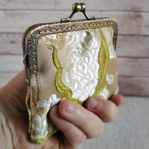 Geldbörse, Vintage-Stil Geldbörse, Kiss Lock Geldbörse, Kreditkarten Brieftasche, Kiss Spange Geldbörse, Stoff Münzbeutel, einzigartiges Geschenk für sie