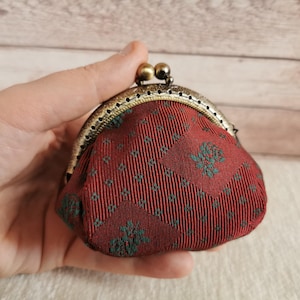 Portemonnaie, Geldbörse mit Kussverschluss, Geldbörse mit Kussverschluss, Handgefertigter Münzbeutel, einzigartiges Geschenk für sie, Geldbörse im Vintage-Stil