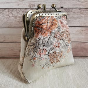 Double Kiss Lock Geldbörse, Vintage-Stil Geldbörse, Doppel Taschen Geldbörse, Kiss-Verschluss Brieftasche, Stoff Geldbörse, einzigartiges Geschenk für sie