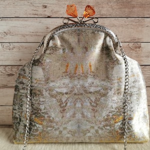 Kisslock purse, crossbody Wedding bag, vintage style clutch, evening purse, evening bag, shoulder bag, women phone purse, crystal sling bag