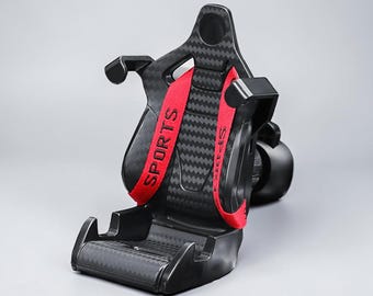 Car Phone Holder Air Vent Mount Racing Seat Design 360 Rotating Smartphone Stand for Hands Free Driving Navigation