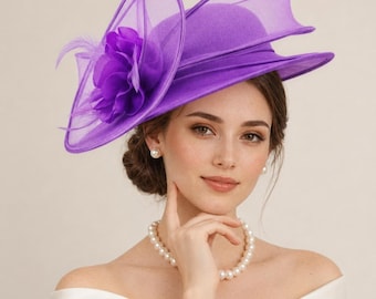 Handgjord linnefascinatorhatt Sinamay, elegant partyhatt för kvinnor, Sinamayhatt, Sinamayband, Kentucky Derbyhatt, bröllopshatt, present till henne