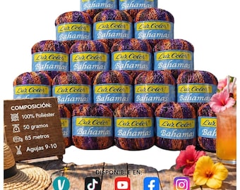 Lot of 20 skeins of yarn. Multicolored for knitting. Polyester skeins. Crochet hooks 9-10. 50 grams. Polyester crafts. Openwork ribbon.