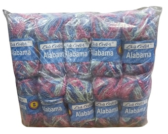 Lot of 10 Nylon and Wool Yarns for Hand Knitting, Multicolor Yarn Skeins for Crochet and Knitting, Balls for Crafts and Knitting