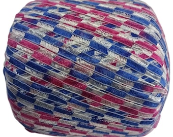 Lot of 20 Nylon Ribbon Yarns for Hand Knitting, Skeins of Multicolor Ribbon Yarn for Crochet and Knitting, Balls for Crafts and Knitting