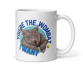 Wombat Mug, Australian Animals, Wombat, Wombat Mug, Office Gifts, Gifts for a CoWorker, Gifts for him,Gifts for her, Cheeky Mug