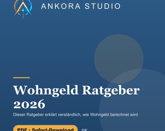 Wohngeld Kompakt-Ratgeber 2026 PDF Deutsch | Berechnung Antrag Mietzuschuss Wohngeldbehörde Digital Download