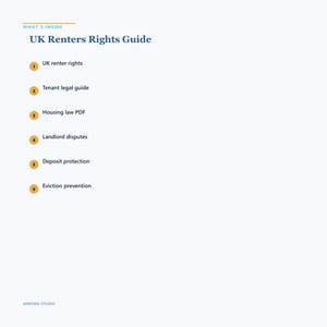 Guía de derechos de los inquilinos en el Reino Unido / Manual completo de protección legal / Descarga digital en PDF imagen 3