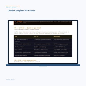 Guide Complet CAF France | Allocations Familiales | PDF Téléchargeable image 4