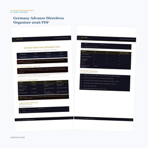 Germany Advance Directives Organiser 2026 PDF | Living Will Power of Attorney Expat image 2