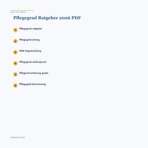 Pflegegrad Ratgeber 2026 PDF / MD Antrag Begutachtung Pflegegeld Widerspruch imagen 3