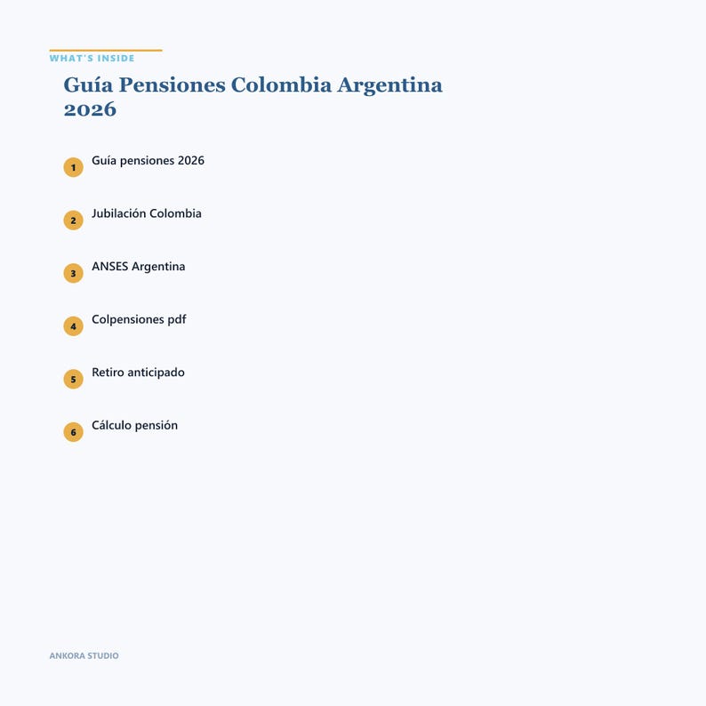 Guía Pensioenen Colombia Argentinië 2026 | Colpensiones ANSES Jubilación afbeelding 3