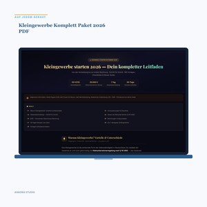 Kleingewerbe Komplett Paket 2026 PDF | Anmeldung Steuern Buchführung Guide image 4