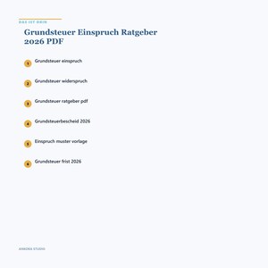 Grundsteuer Einspruch Ratgeber 2026 PDF | Widerspruch Frist Muster Guide Deutsch image 3