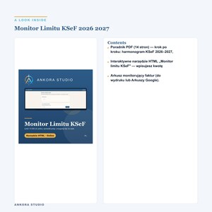 Monitor limitu KSeF 2026-2027 | Kalkulator PDF + narzędzie HTML po polsku | Próg 10 000 zł, faktury image 2