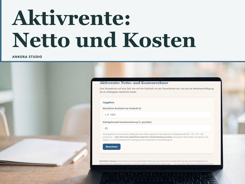 Aktivrente Arbeitgeber-Kit 2026 PDF Deutsch | Checkliste Musterschreiben Rechner Weiterbeschäftigung Rentner image 1