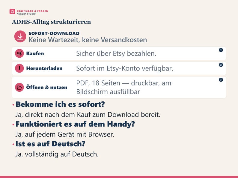 ADHS Planer 2026 PDF | Digital Planer Neurodivergent Deutsch | E-Ink Tablet image 10
