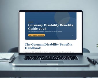 Duitsland Arbeidsongeschiktheidsuitkeringengids 2026 PDF | Schwerbehinderung voor Engelse expats