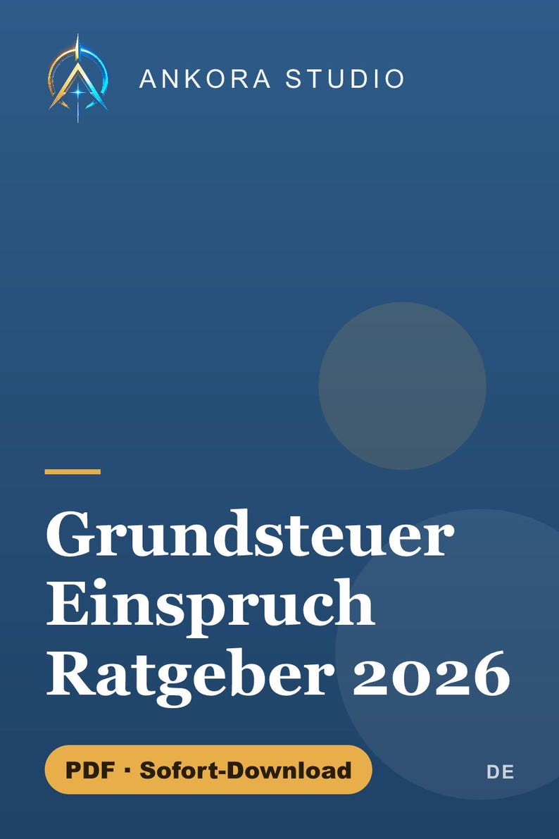 Grundsteuer Einspruch Ratgeber 2026 PDF | Widerspruch Frist Muster Guide Deutsch image 1