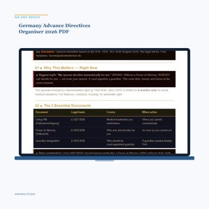 Germany Advance Directives Organiser 2026 PDF | Living Will Power of Attorney Expat image 4