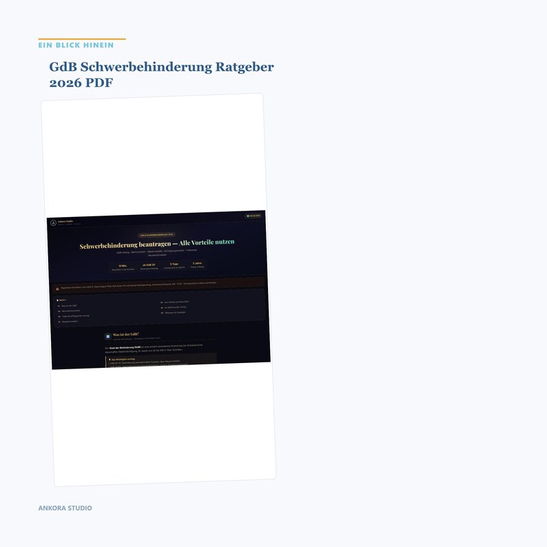 GdB Schwerbehinderung Ratgeber 2026 PDF | Antrag Merkzeichen Nachteilsausgleich Widerspruch image 2