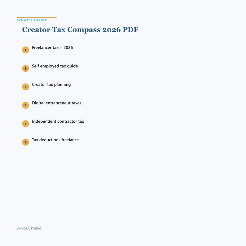 UK Creator Tax Compass 2026 PDF | Freelancer & Self-Employed Taxes Digital Guide image 3