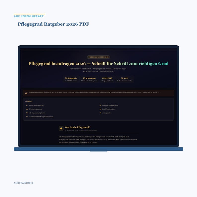 Pflegegrad Ratgeber 2026 PDF / MD Antrag Begutachtung Pflegegeld Widerspruch imagen 4
