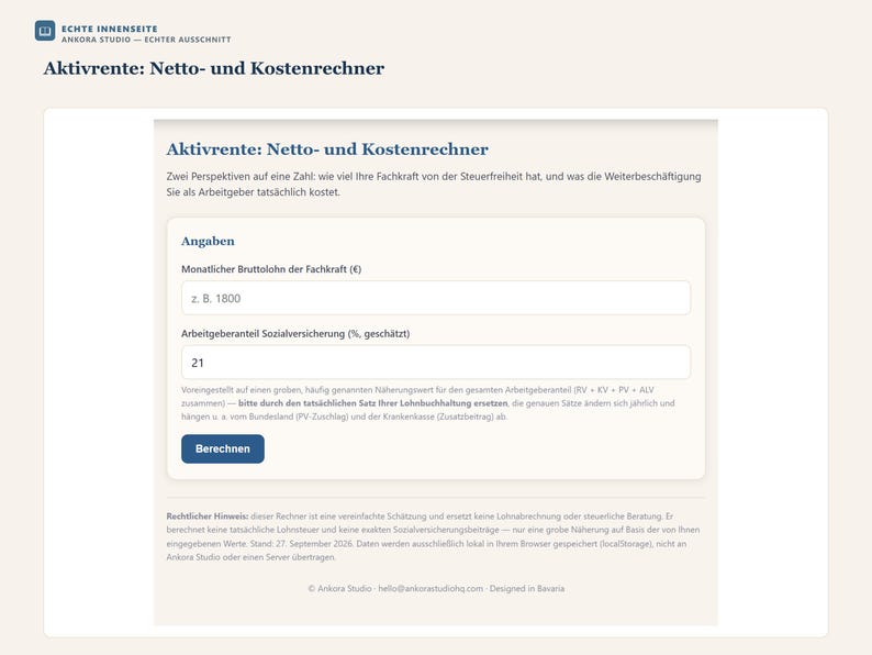 Aktivrente Arbeitgeber-Kit 2026 PDF Deutsch | Checkliste Musterschreiben Rechner Weiterbeschäftigung Rentner image 4