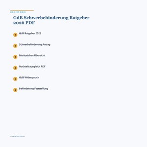 GdB Schwerbehinderung Ratgeber 2026 PDF | Antrag Merkzeichen Nachteilsausgleich Widerspruch image 3