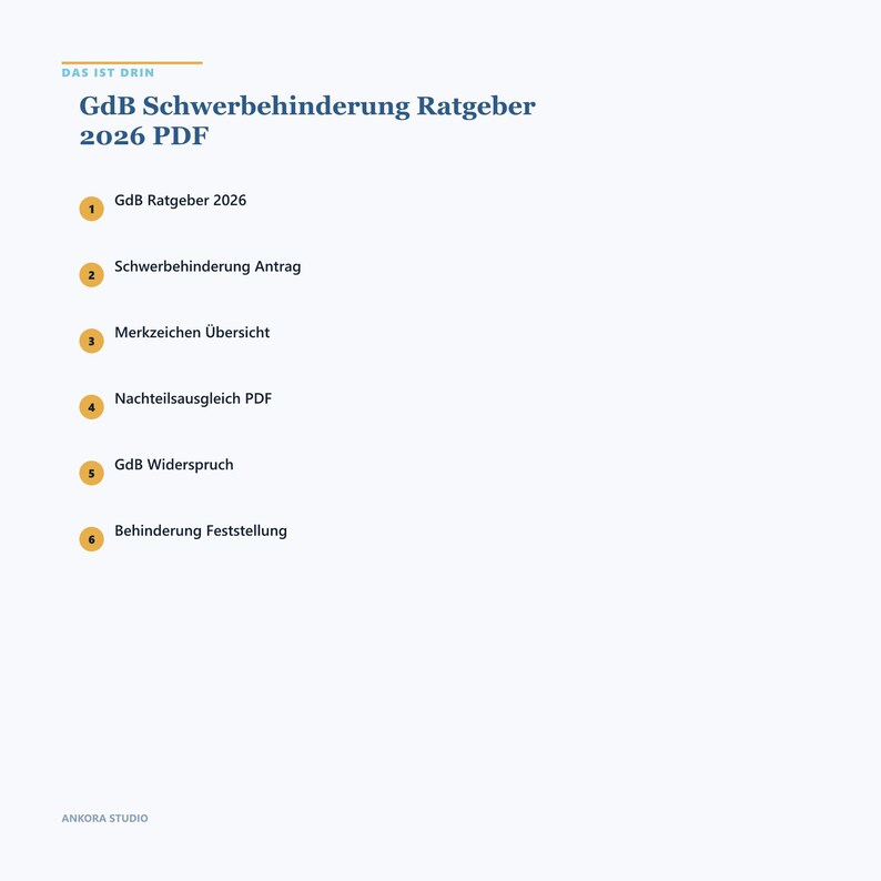 GdB Schwerbehinderung Ratgeber 2026 PDF | Antrag Merkzeichen Nachteilsausgleich Widerspruch image 3