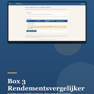Box 3 Werkmap 2026 PDF Nederlands | Tegenbewijsregeling Rekentool Werkelijk Rendement Belasting image 1