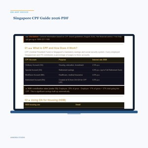 Singapore CPF Guide 2026 PDF | Retirement MediSave Contributions English Bild 4