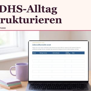 ADHS Planer 2026 PDF | Digital Planer Neurodivergent Deutsch | E-Ink Tablet image 1