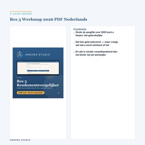 Box 3 Werkmap 2026 PDF Nederlands | Tegenbewijsregeling Rekentool Werkelijk Rendement Belasting image 2
