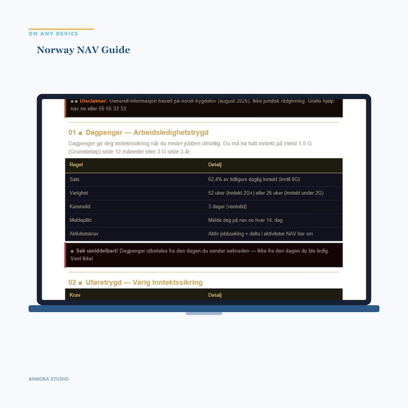 Norway NAV Guide | Komplett Håndbok for Sosiale Ytelser | PDF Digitalbok image 4