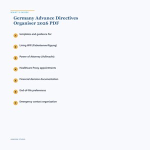 Germany Advance Directives Organiser 2026 PDF | Living Will Power of Attorney Expat image 3
