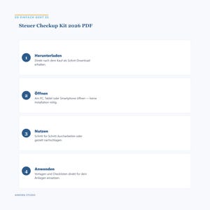 Steuer Checkup Kit 2026 PDF | Steuern Sparen Tipps & Optimieren image 5