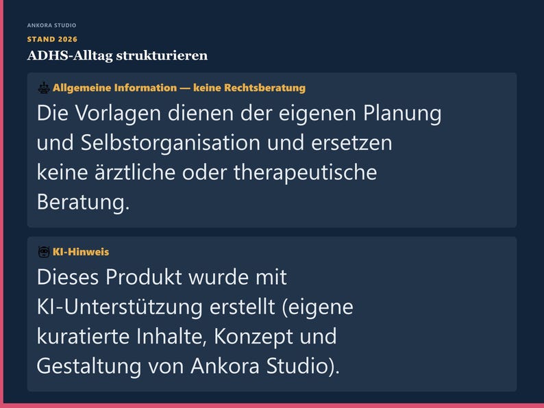 ADHS Planer 2026 PDF | Digital Planer Neurodivergent Deutsch | E-Ink Tablet image 9