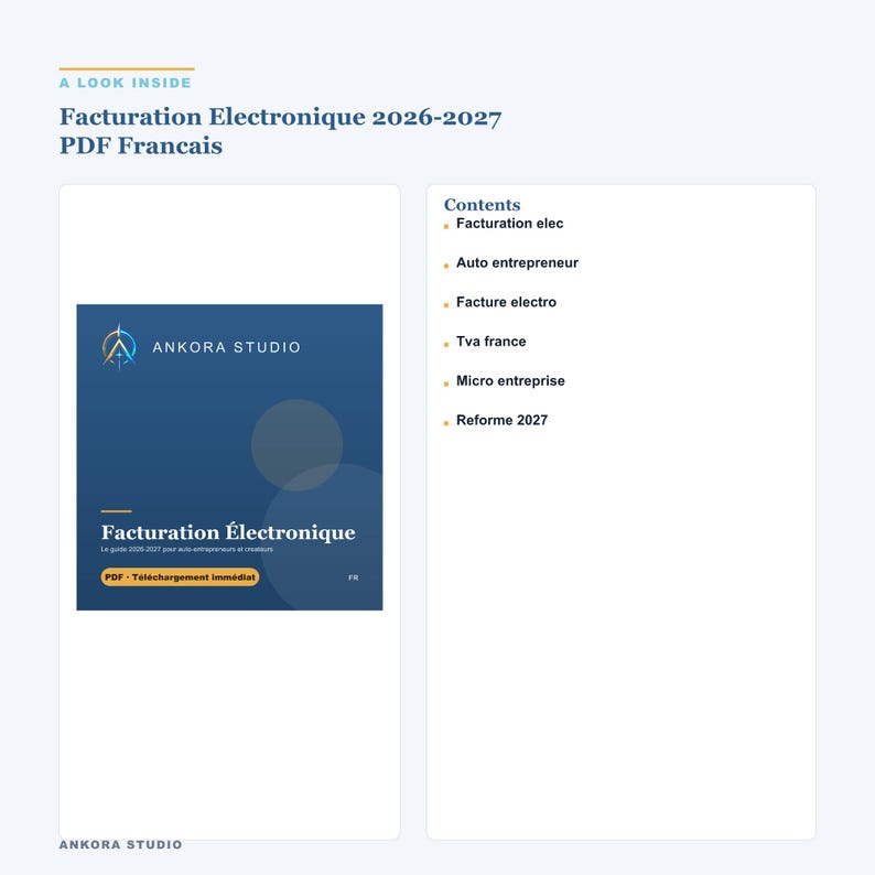 Facturation Électronique 2026-2027 PDF Français | Auto-Entrepreneur Guide TVA Réforme Sanctions image 2