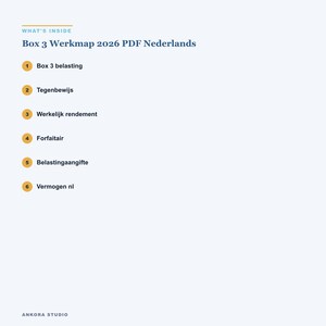 Box 3 Werkmap 2026 PDF Nederlands | Tegenbewijsregeling Rekentool Werkelijk Rendement Belasting image 3