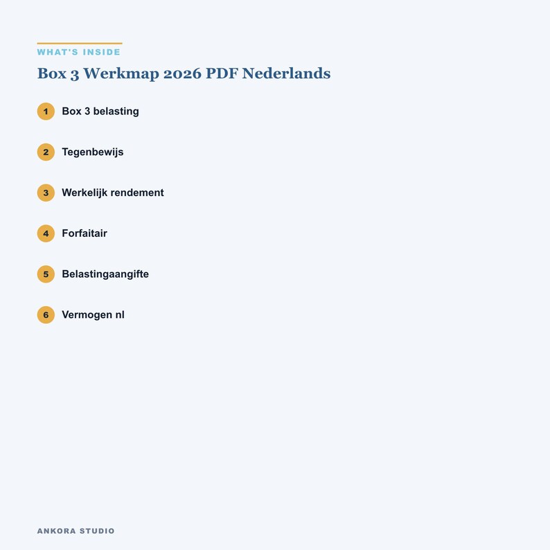 Box 3 Werkmap 2026 PDF Nederlands | Tegenbewijsregeling Rekentool Werkelijk Rendement Belasting image 3