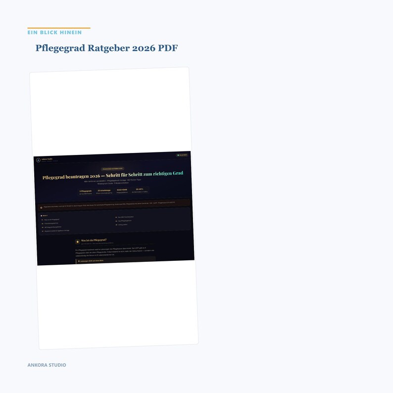 Pflegegrad Ratgeber 2026 PDF / MD Antrag Begutachtung Pflegegeld Widerspruch imagen 2