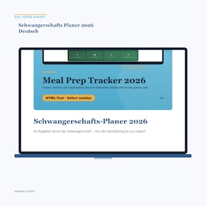 2026 Schwangerschafts-Planer | HTML-Tool, SSW-Tracker, Geburtsplan (Sofort-Download) Bild 4