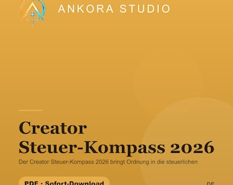 Creator Steuer-Kompass 2026 PDF | YouTuber Influencer Steuern Deutschland Digital Download