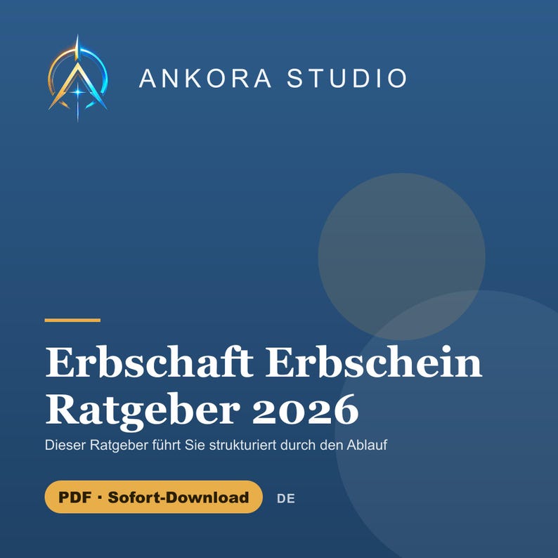 Erbschaft Erbschein Kompakt-Ratgeber 2026 PDF | Testament Erbfolge Erbsteuer Widerspruch Deutsch image 1