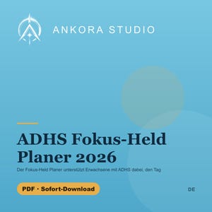 ADHS Fokus-Held Planer 2026 PDF | Erwachsene Organizer Tagesstruktur Digital image 1