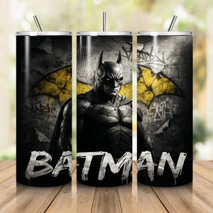 20oz Super Hero Tumbler Wrap PNG, Dark Knight Skinny Tumbler Sublimation Design, Superhero Cup Wrap Digital Download, Comic Fan Gift