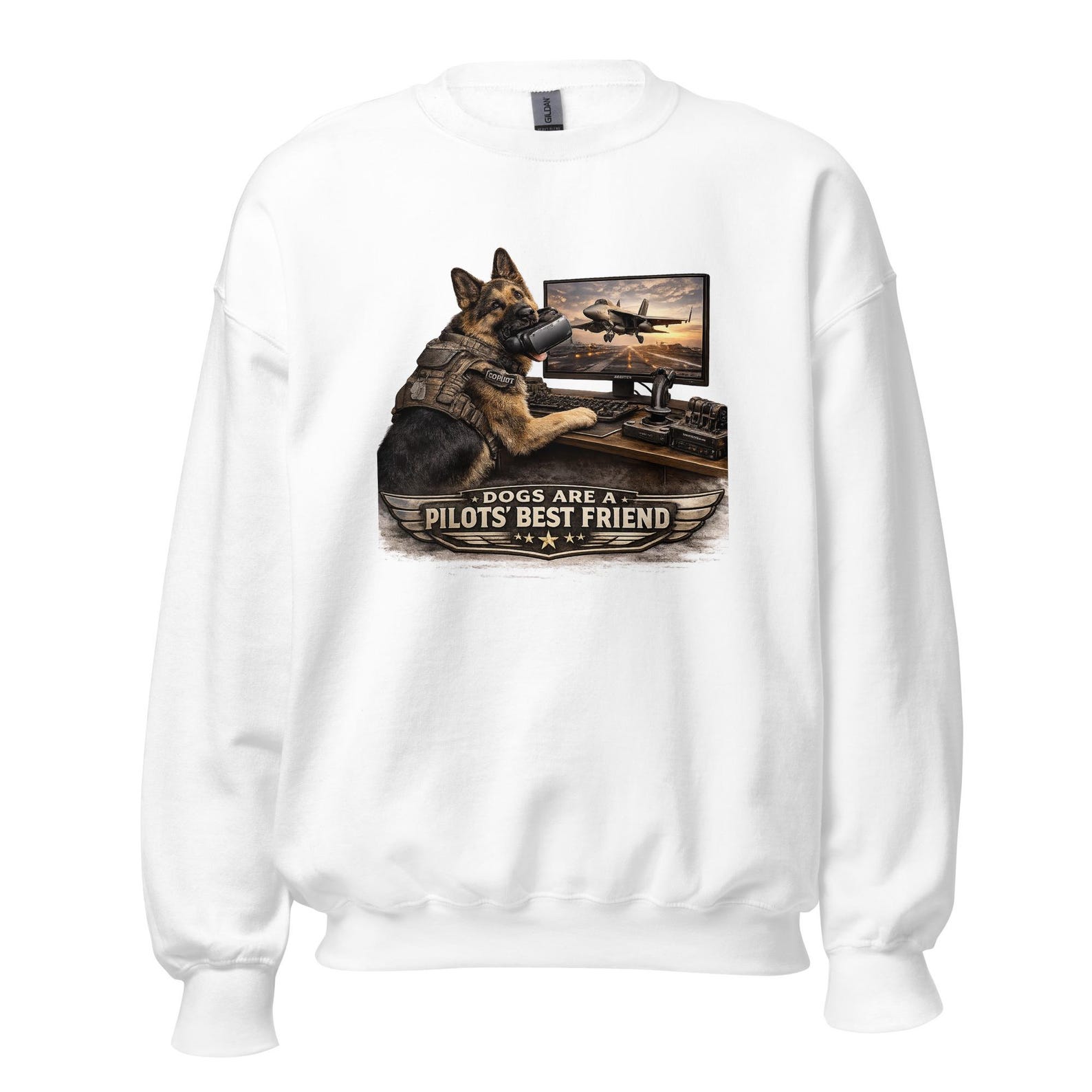 Dogs Are a Pilot’s Best Friend Humour Aviation Unisex T-Shirt